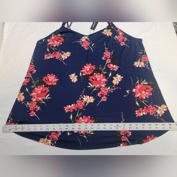 PAPERMOON BASIMA FOR STITCH FIX  Women's 2X Crisscross Strap Floral Tank… - Picture 5 of 11